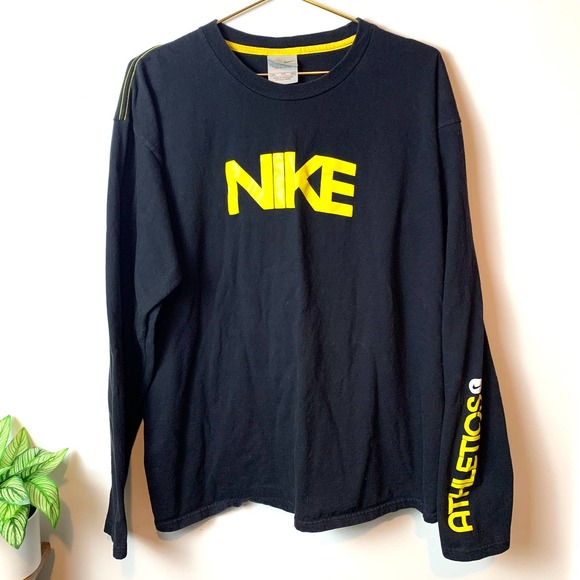 Nike Other - Nike Black & Yellow Long Sleeve T-Shirt - Sz XXL